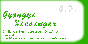 gyongyi wiesinger business card